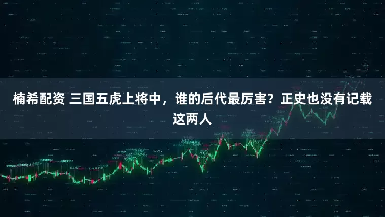 楠希配资 三国五虎上将中，谁的后代最厉害？正史也没有记载这两人